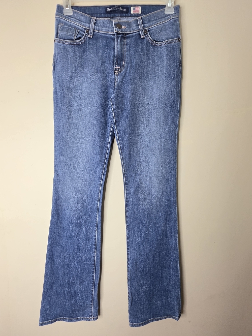Rivet & Blues Bootcut Jeans Women Size 4 USA Made Stretch Denim